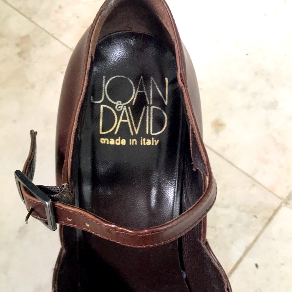Vintage Mid-1990s Joan & David Brown Leather Wedges Size 6. - Picture 6 of 14